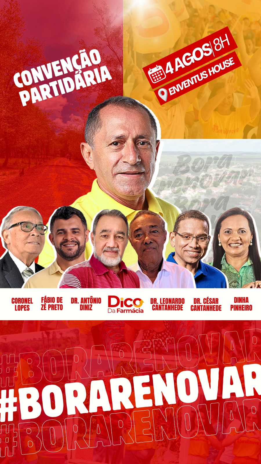 Leia mais sobre o artigo PRÉ-CANDIDATO DICO DA FARMÁCIA FARÁ A MAIOR CONVENÇÃO DE TODOS OS TEMPOS EM BEQUIMÃO.